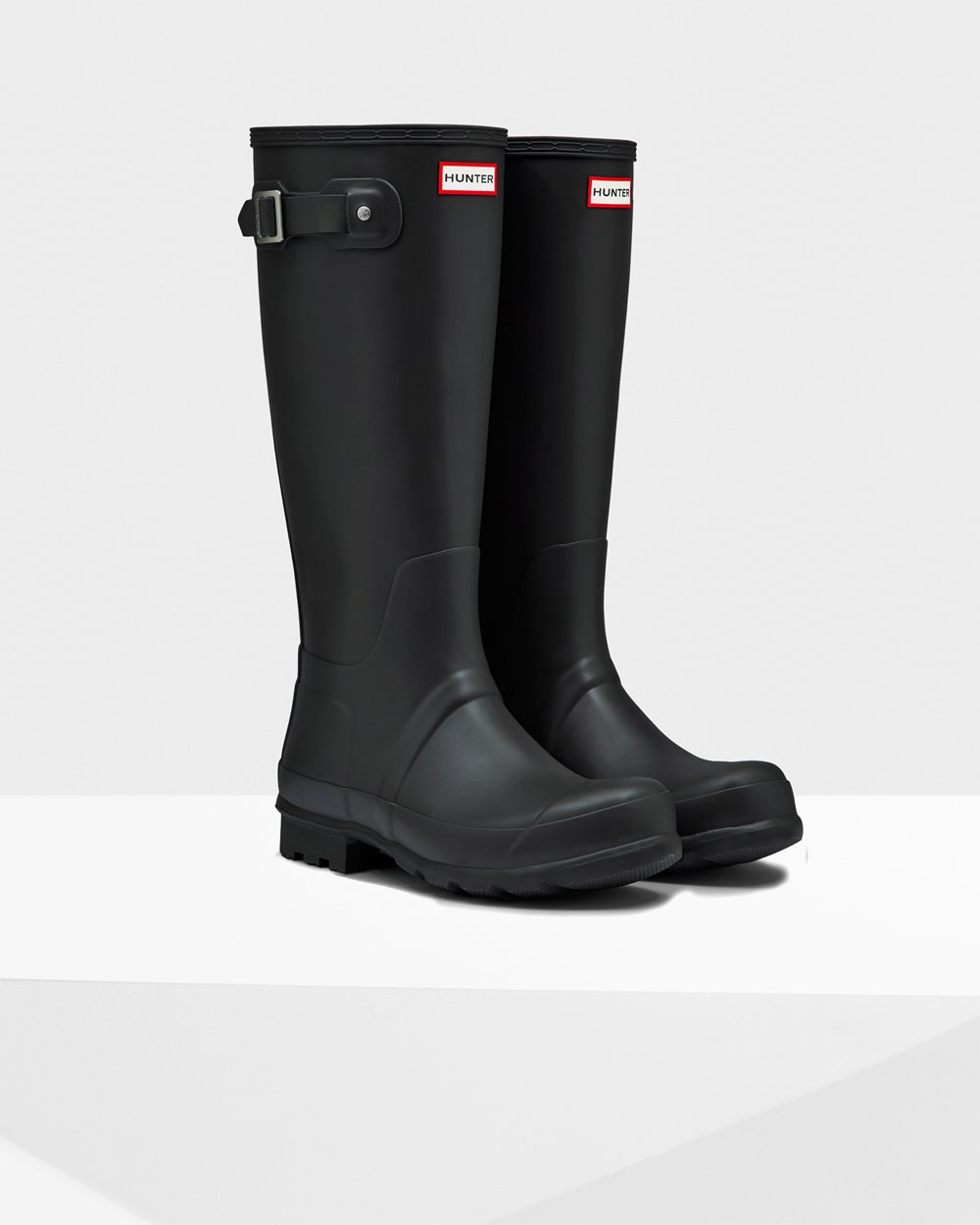 Mens Tall Rain Boots - Hunter Original (84OXPRWTV) - Black